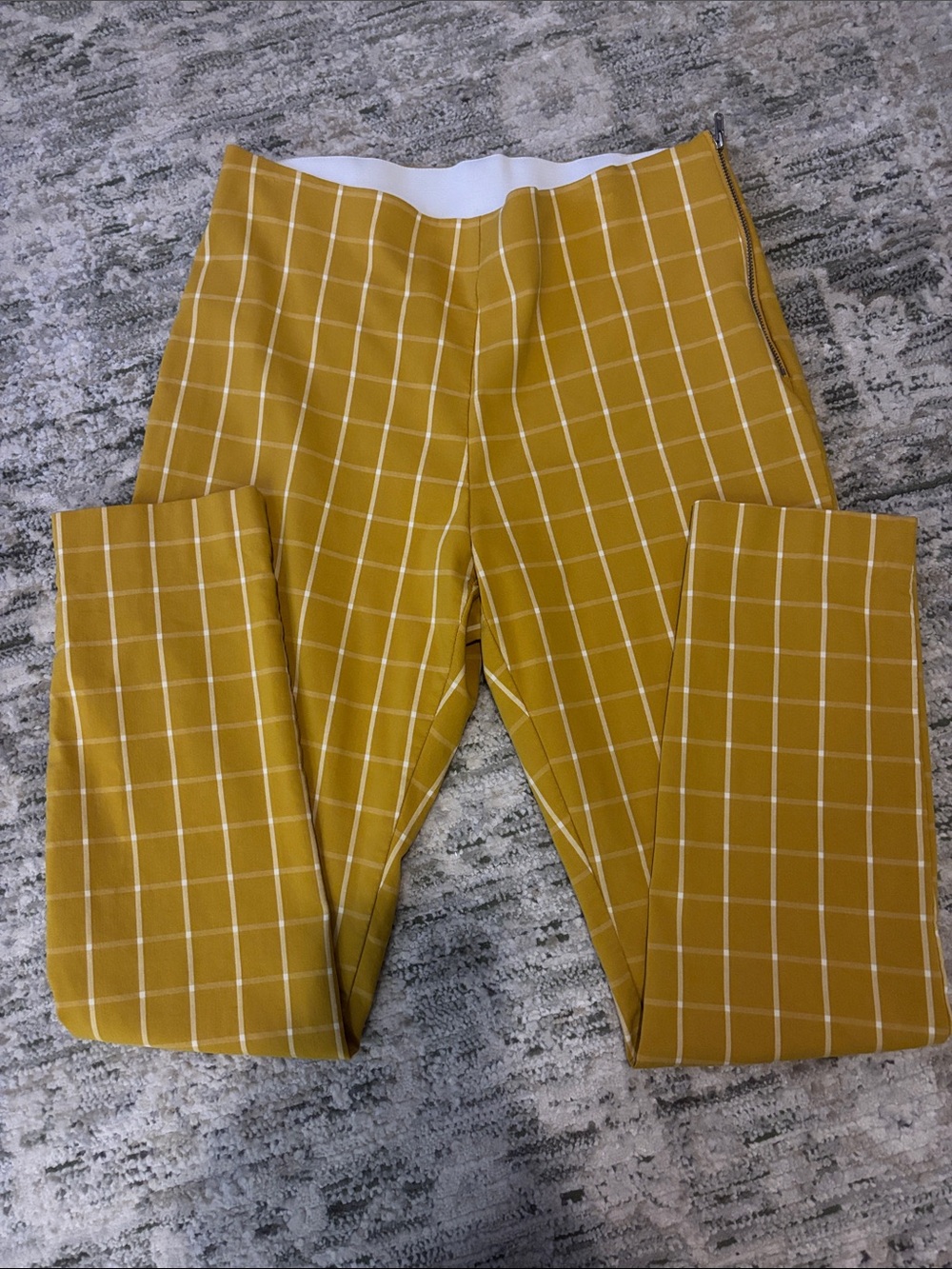 a new day Mustard Yellow Windowpane Punk Vibe Chinos